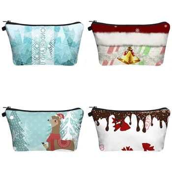 

2020 Christmas Cosmetic Bag Organizer for Handbag Washing Saves Coin Purse Mask Ziplock Cosmetics for Women Makeup Storage Bag