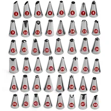 Поперечная граница магазина 430 нержавеющая сталь корейский стиль носик для украшения 48 голова выбираемая пекарня, торт инструменты крем