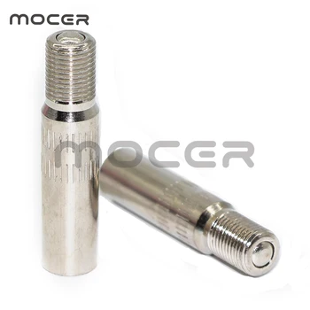 

2X Car Motorbike Truck Bus Tyre Wheel Valve Extensions Extender Cap Stem Silver Caps 39mm Adaptor Brass Universal