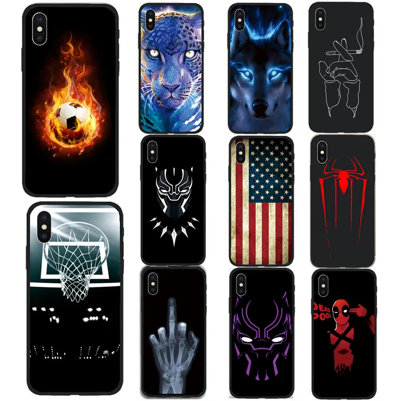 Баскетбол Футбол Телефон Мягкий чехол для iPhone 7 8 Plus 6 6S 5 SE X XS Max XR телефон мужской