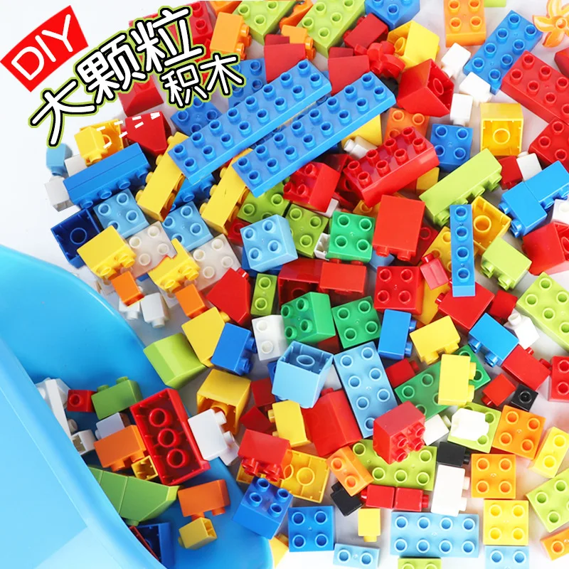 

Kindergarten Large Particles Building Blocks Wall Bottom Plate with DIY Large Particles Assembled Educational Building Blocks GI