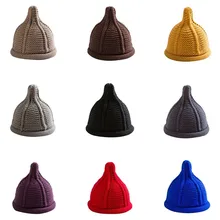 Зимняя женская шапка, мягкая, теплая, вязаная шапка, повседневная, модная, женская, теплая, милый колпачок соски, зимняя, плюс прочная, Вязаная мужская шапка, шапка