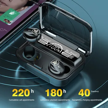 

M16 TWS Touch Bluetooth 5.1 Earphones LED Digital Display Wireless IPX7 Waterproof Noise Reduction Earbuds