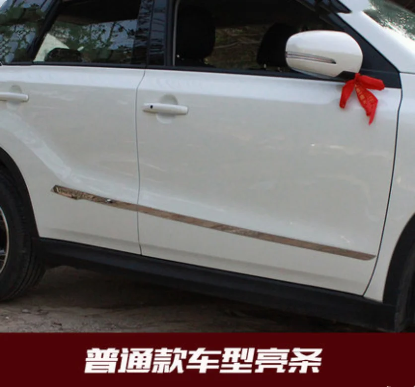 Высококачественная накладка на дверь из нержавеющей стали для Suzuki Vitara автомобильный Стайлинг 4 двери - Цвет: 2