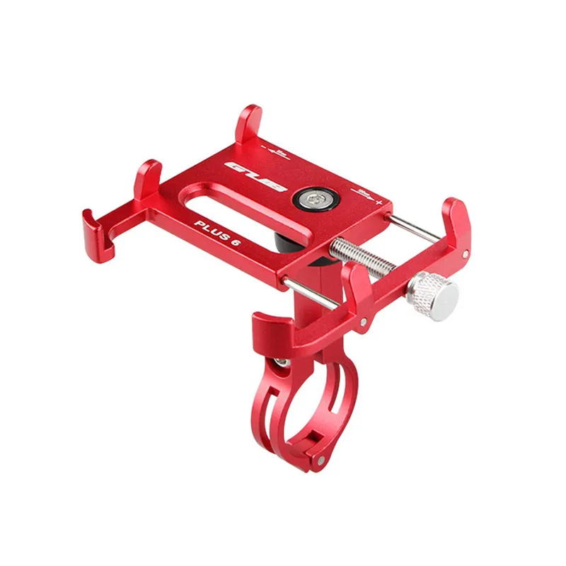 GUB 7 Colors Bicycle Phone Holder 360 Degree Rotation Aluminium MTB Bike Smartphone Stand Handlebar Mount Stand for iphone 6 7 8 - Цвет: Red