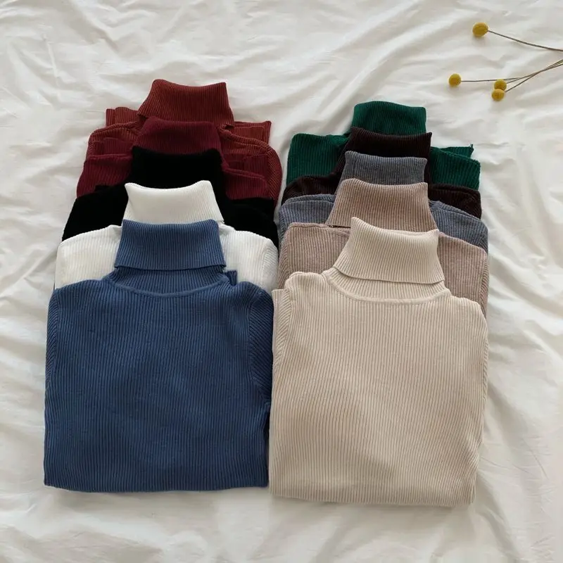 Women Autumn Winter Basic Sweater 2020 New Style Fashion Turtlneck Pullover Tops Tees Casual Slim Female NZYD330A | Женская одежда