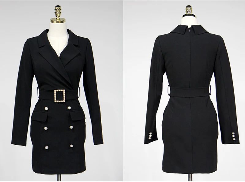 Discount Cheap Suq2T Mozuleva Elegant Turn down Collar Sashes Double Breasted Women Blazer Dress Bodycon Female Short Dress Office Ladies Vestidos Discount Cheap Suq2T Mozuleva Elegant Turn down Collar Sashes Double Breasted Women Blazer Dress Bodycon Female Short Dress Office Ladies Vestidos