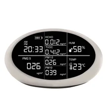 Dienmern interior pm2.5 formaldeído (hcho) tvoc analisador de gás qualidade do ar monitor detector analisador sensor medidor