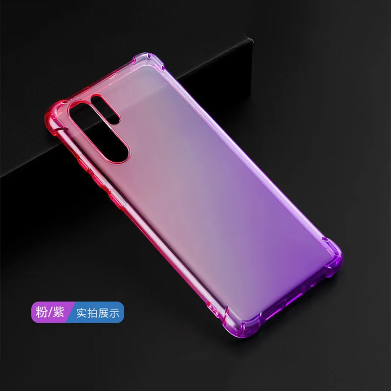 20 шт градиентный силиконовый чехол для хуавей п30 лайт/про huawei p30 Lite/P30 Pro/P20 Lite/P20 Pro Чехол s Мягкий ТПУ противоударный чехол Чехлы tok husa kryt