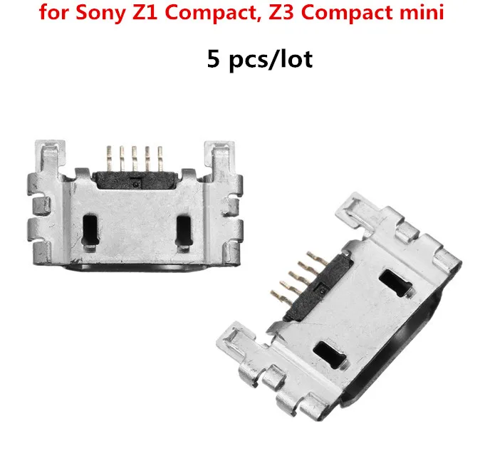 USB Charge Connector for Sony Z1 Compact Z3 mini Charging socket (5 pcs/lot) Replacement | Мобильные телефоны и