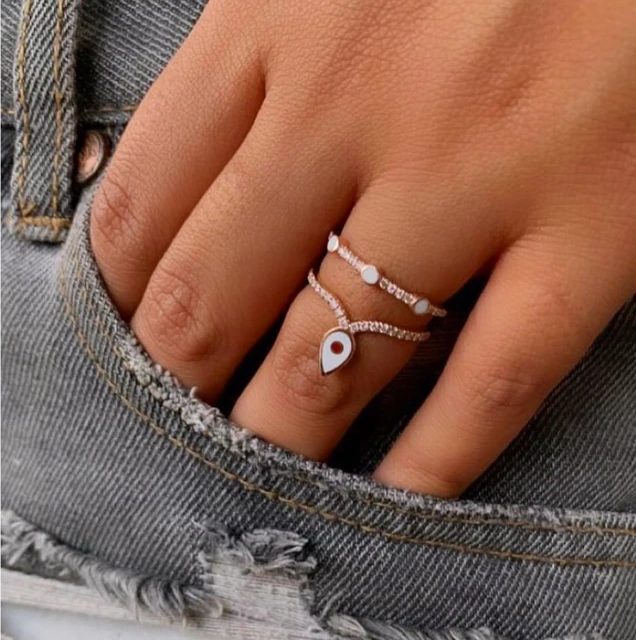 Gold Plated Turkish Lucky Blue Evil Eye Finger Ring Women Men Party Jewelry  Gift | eBay