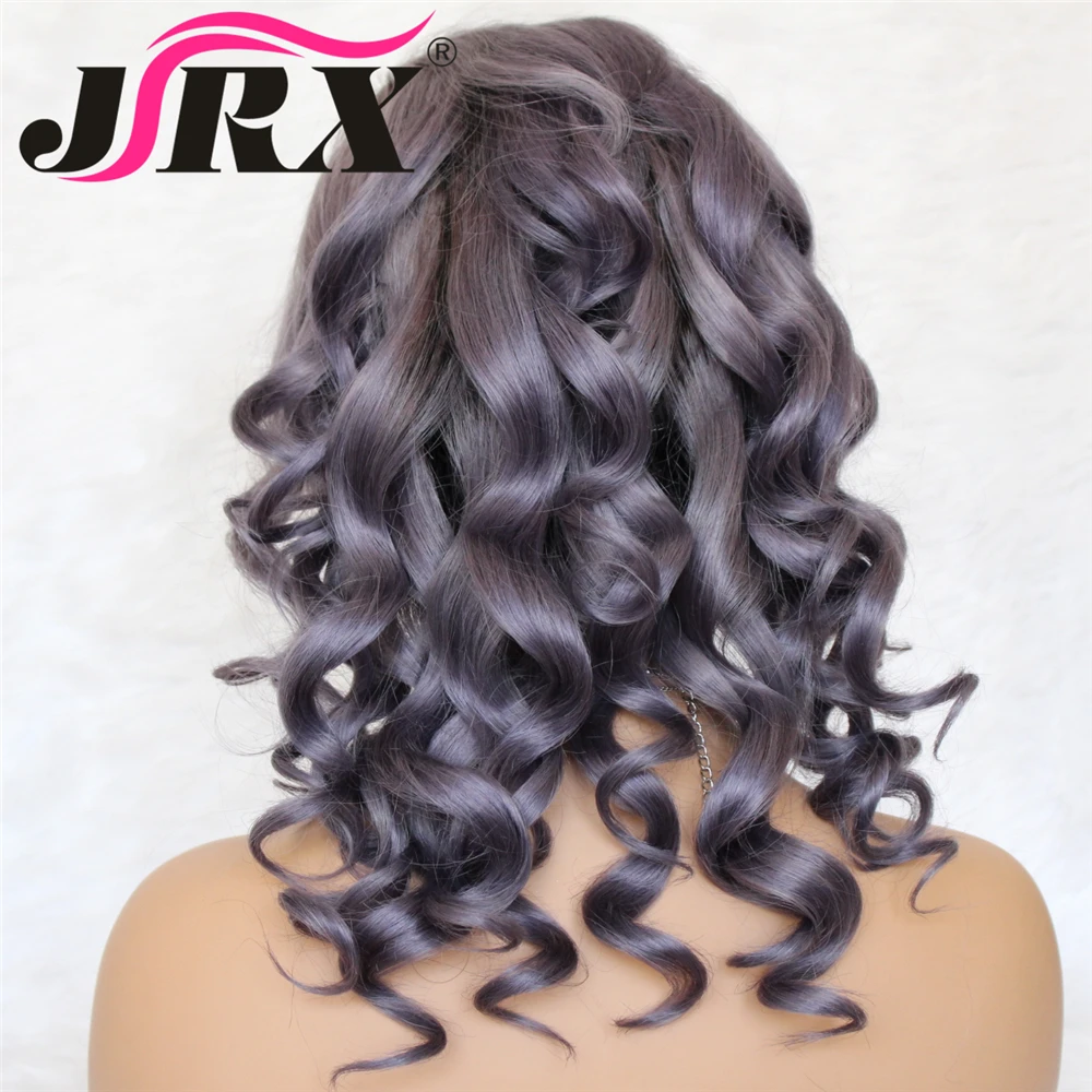 Бразильские кружевные передние человеческие волосы парик с Омбре серый цвет свободные волнистые волосы отбеленные узлы 150% плотность предварительно сорванные для женщин