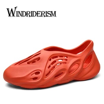 

New Fashion Rubber Pool Sandals Summer Outdoor Beach Shoes Men Slip On Garden Clogs Casual Water Shower LiteRide Crock Slippers