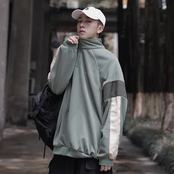 

Men's Sweatshirt 2019 Autumn and Winter New Solid Color Joker Plus Velvet Sweatshirt Youth Personality Fashion Trend Men's Wear