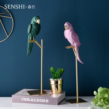

Nordic Creative Art Bird Resin Ornament Crafts Modern Minimalist Sculpture Home Living Room Animal Model Decorration L