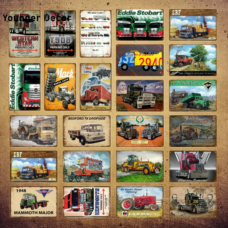 Винтаж декор для грузовиков автомобильный металлические знаки Farmall сельское