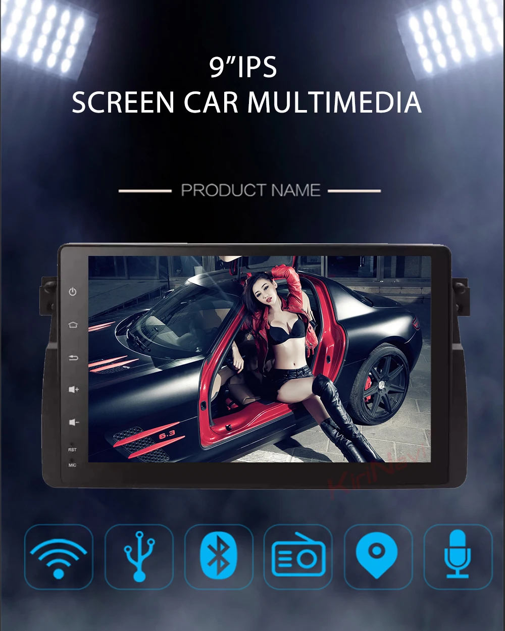 Top KiriNavi Android 8.1 Car Radio DVD Navigation For BMW E46 M3 318i 320i 325i Android Car Radio Gps Multimedia 1998-2006 WIFI 4g 0