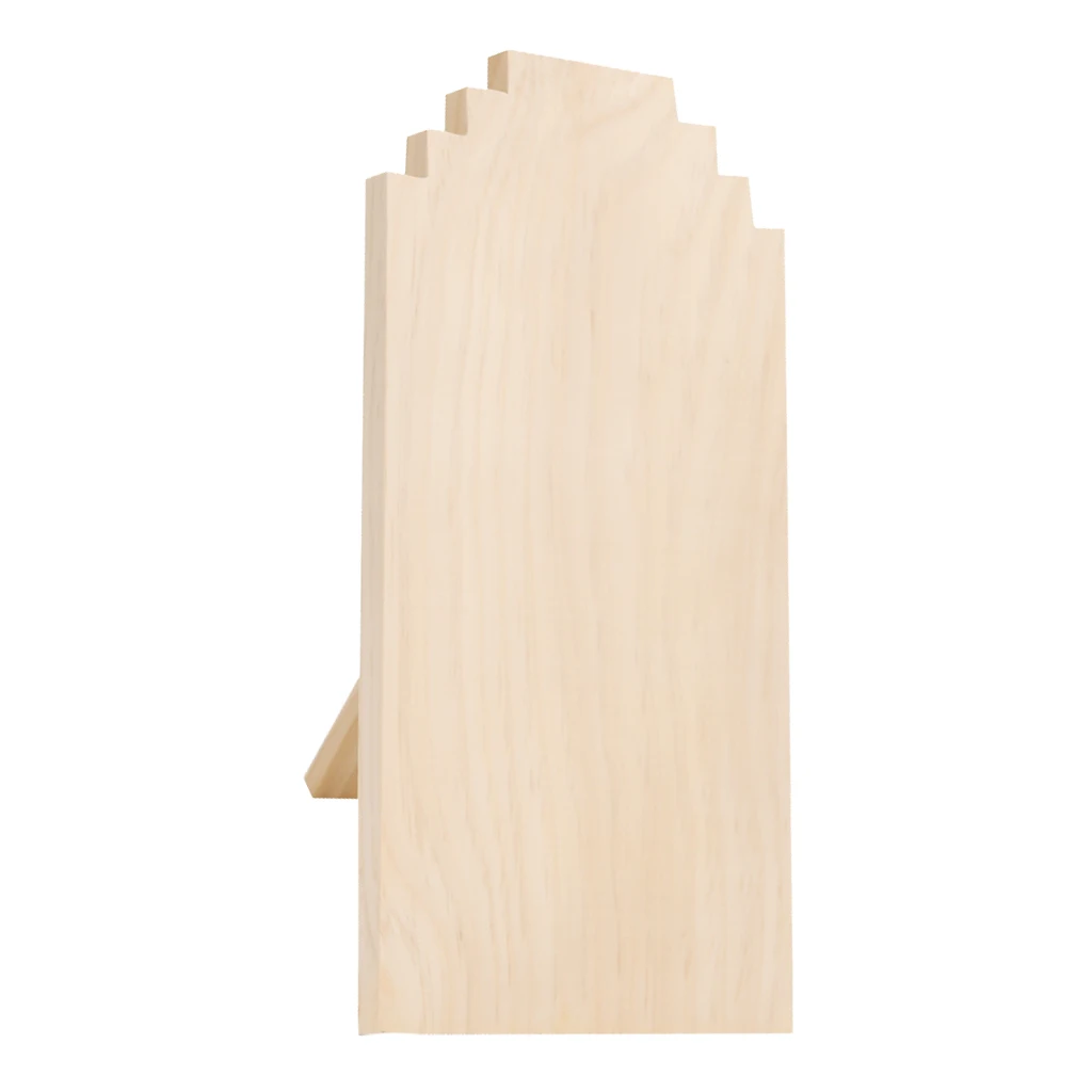  Wooden Display Stands Necklace Holder Unfinished Unpainted Jewelry Organizer