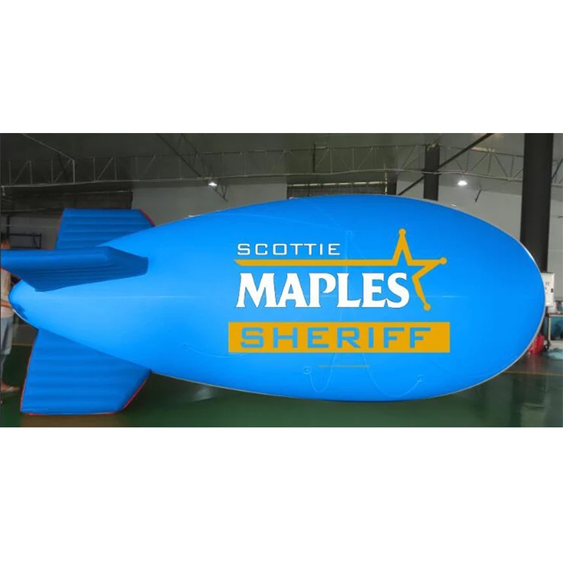 

free air shipping to door,20ft-6m long Advertising Inflatable airplane airship,Inflatable Helium Blimp Balloon