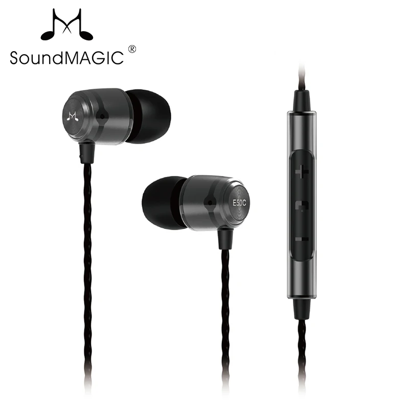 Наушники-вкладыши SoundMAGIC E50C с микрофоном проводные Hi-Fi стереонаушники большими