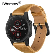 22 мм коровья кожа ремешок Quick отлично подходит для Garmin Fenix 6/6 iPad Pro/5/5 Plus/Forerunner 945/935/инстинкт планки вахты диапазона