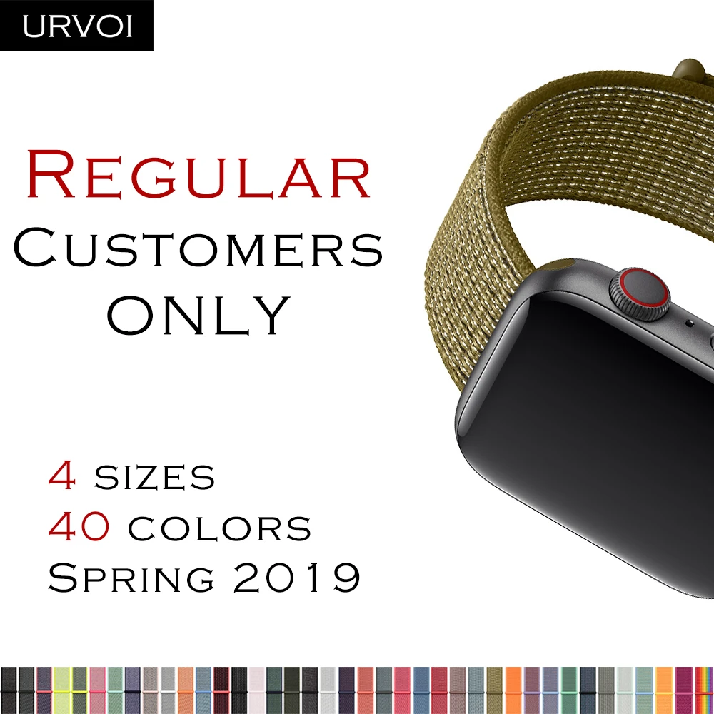 URVOI Sport loop for apple watch band reflective strap for iwatch NIKE+ breathable woven nylon