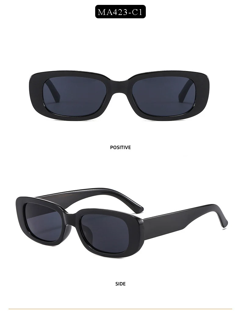 MADELINY 2022 New Small Frame Rectangle Sunglasses Women/Men Brand Design Vintage Sun Glasses Trend Style Eyeglasses UV400 MA423