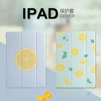 

Cartoon Lemon Pattern Cover Case For new iPad 9.7 2018 iPad Air Stander Ultra Slim Cover For iPad 234 Mini iPad 10.5 10.2 2019