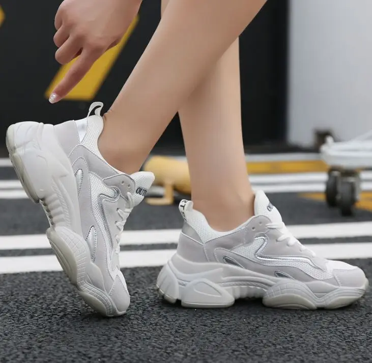 Г., модные весенние повседневные дышащие кроссовки из сетчатого материала Chaussure Femme, спортивная женская обувь на плоской платформе, zapatos mujer