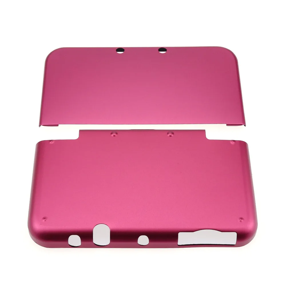 1set Rose Red Upper&Lower Protector Cover Plate All Aluminum Protective Case Housing Shell For Nintendo New 3DS LL / New 3DS XL