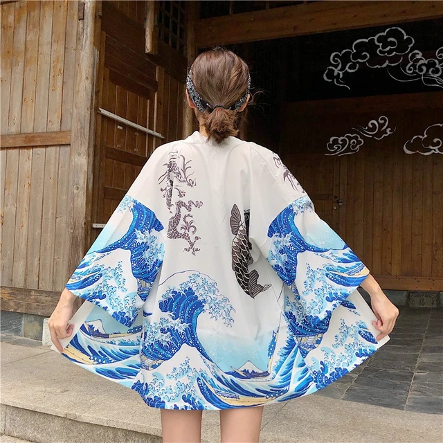 Kimono japonés tradicional Yukata para hombre, cárdigan informal de moda,  ropa asiática fina para playa - AliExpress