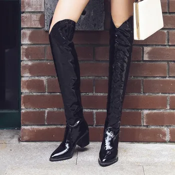 

Big Size 9 10 11-17 thigh high boots knee high boots over the knee boots women ladies boots Serpentine sleeve