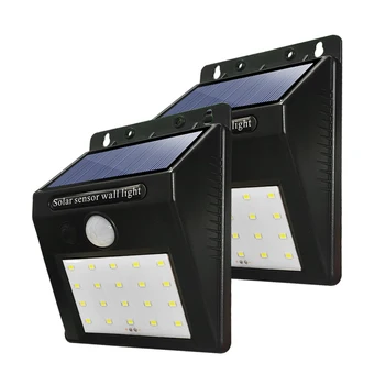 

2Pcs Smart Motion Sensor Solar Power Lamp 20 30 COB LED Outdoor Waterproof Garden Lights Fence Pathway Auto Security Wall Light