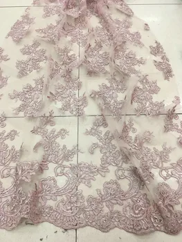 

2019 Latest French Nigerian Laces Fabrics High Quality Tulle African Laces Fabric Wedding African French Tulle Lace RF2539