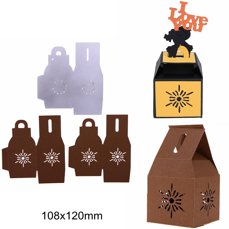 

Low Price Selling Metal Cutting Dies Flower Square Frame Making Portable Box Used To Hold A Cup Gift DIY Handcraft New Die Cut