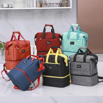 

Large-capacity Mummy Bag Multi-function Insulated Lunch Box Bag Shoulder Bag Thick Aluminum Film Preservation Back Milk Bag