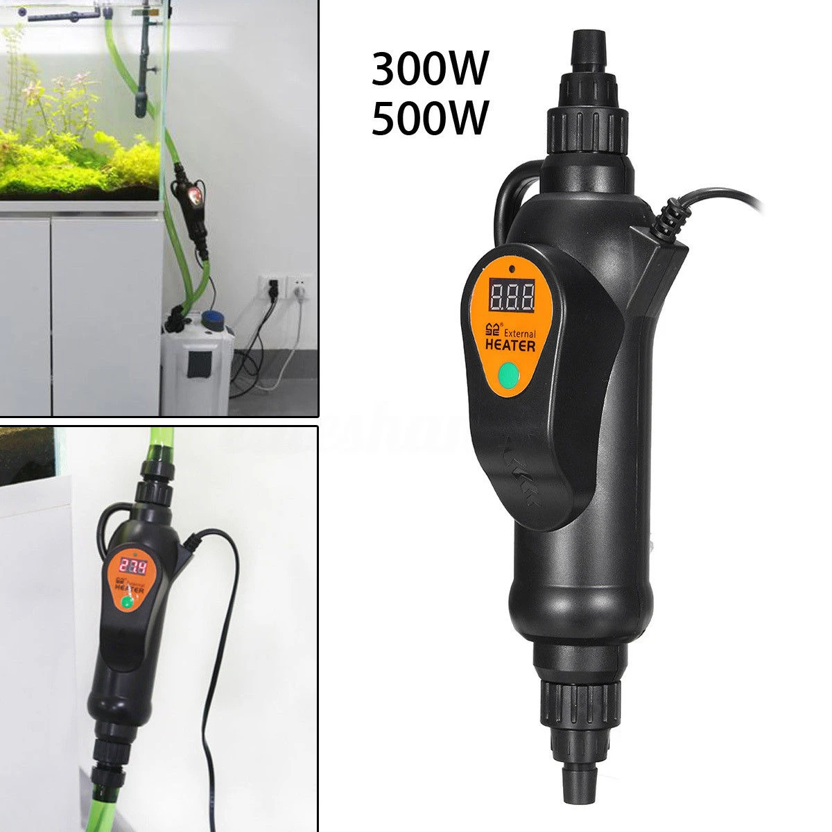 Sunsun 300w 500w Регулируемый Внешний Нагреватель для аквариумной воды бак, канистра внешний фильтр постоянного Контроль температуры