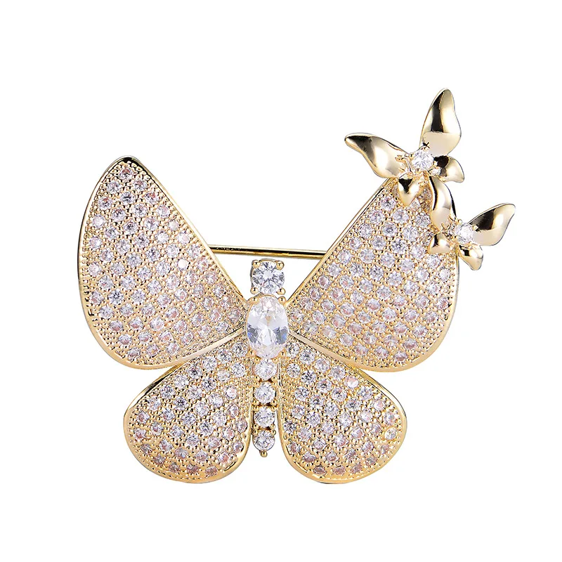 

Pattaya Korean-style New Style Top Grade Butterfly Brooch Customizable Zircon Corsage Women's Brooch South Korea Fashion Clothin