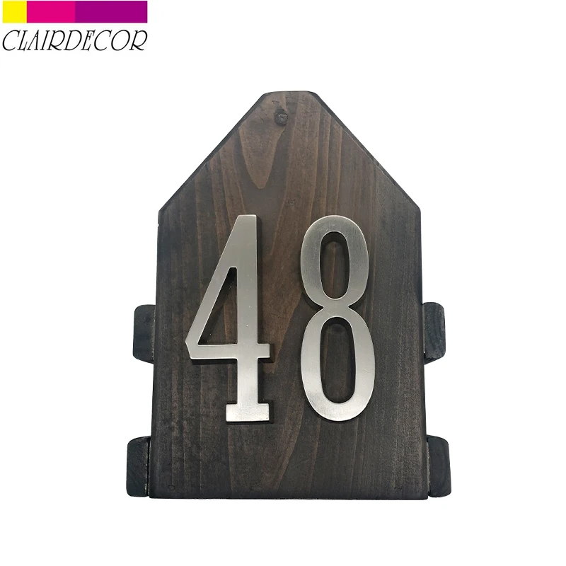 4 в 101 мм номер дома, номер двери, адрес, номер, наклейка или винт, установленный цинковый сплав, сатин, никель, почтовый ящик, адрес, знак#0-9