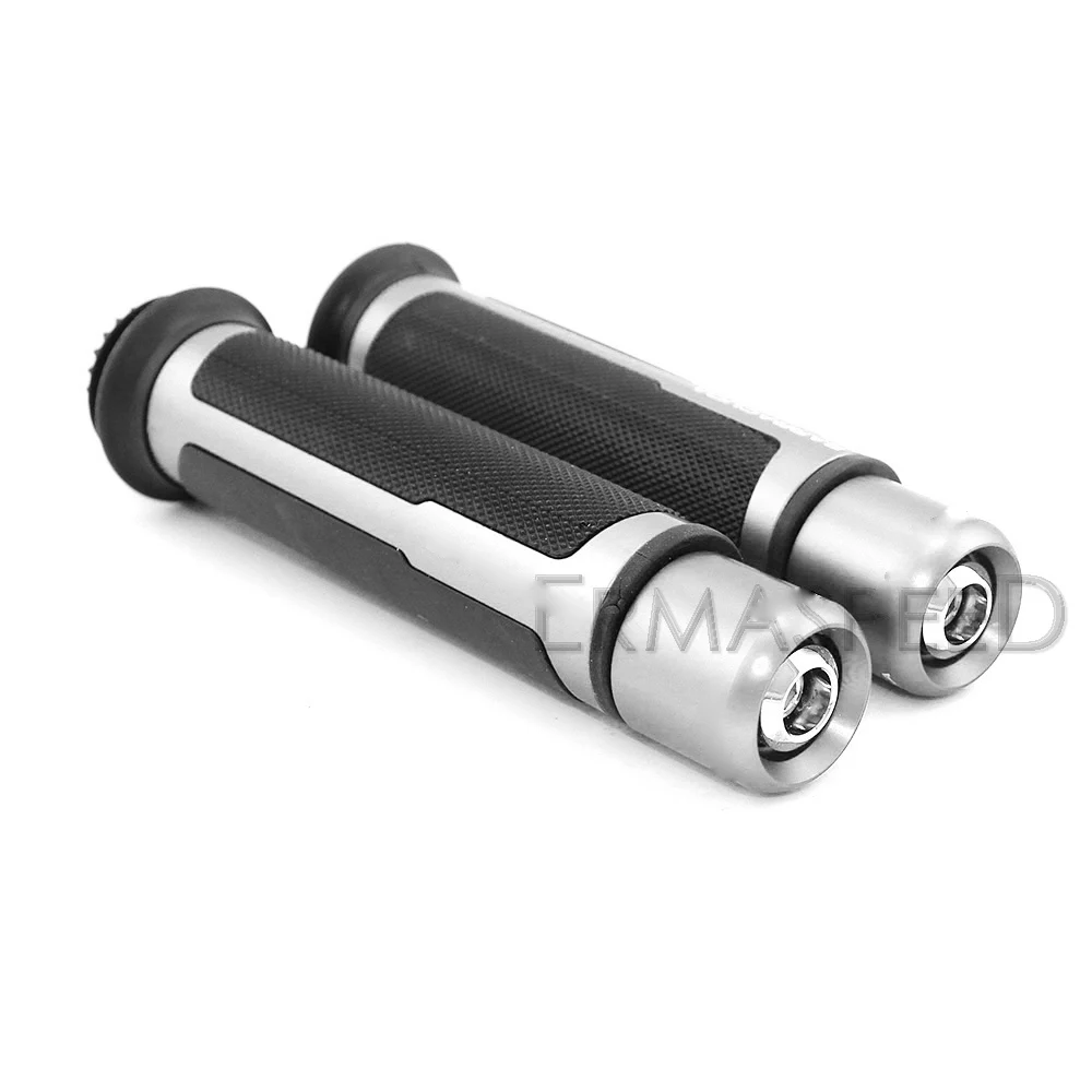 7/8 ''мотоциклетные резиновые ручки для руля с ЧПУ алюминиевые наконечники руля универсальные подходят для HONDA KAWASAKI YAMAHA KTM DUCATI