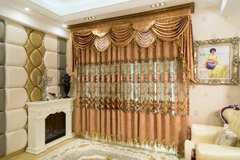 

Shenan High Precision Ceiling Embroidery Shade Curtains for Living Dining Room Bedroom.