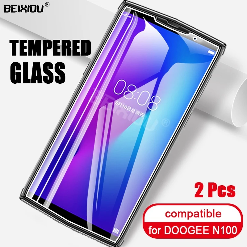 2 шт Полное закаленное стекло Для DOOGEE N100 защита экрана 2.5D 9h закаленное стекло Для DOOGEE N100 защитная пленка