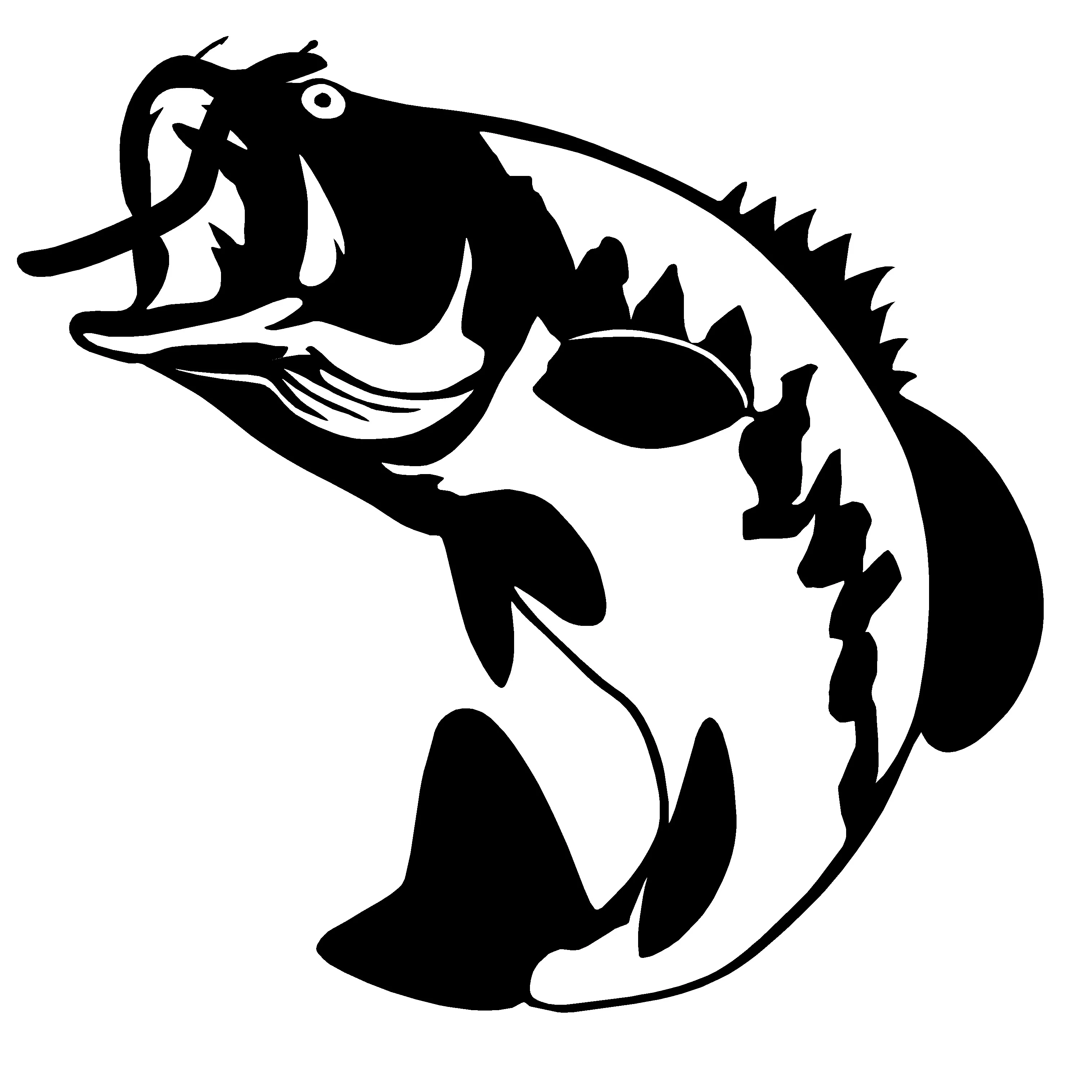 

40610# Die-Cut Vinyl Decal Bass Fishing Car Sticker Waterproof Auto Decors on Car Body Bumper Rear Window