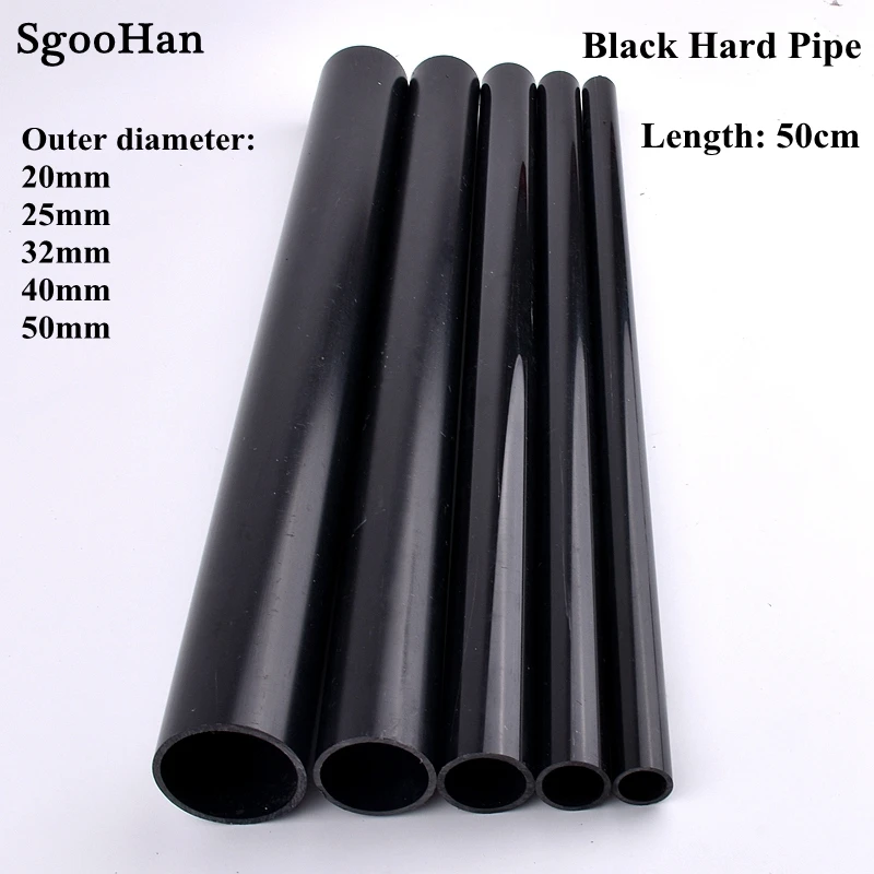 2pcs2075mmBlackPVCPipeAquariumFishTankWaterTubeHomeGarden