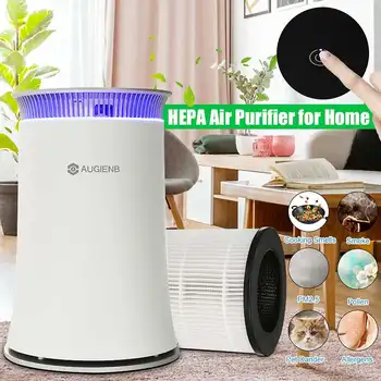 

AUGIENB Air Purifier HEPA Filter Negative Ion Fresh Air Smart 8H Timer Touch Button Control for Home Office with LED Night Light