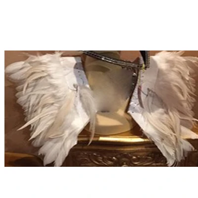 Chal de plumas blancas para disfraz de escenario actuacin, chal, pasarela,  espectculo de fotograf - AliExpress