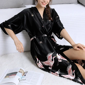 

Plus Size XXXL Sexy Pijama Sets Sleeveless Sling Short-Sleeved Robe Sets Women Robe Gown Sets Printed Nightwear Bathrobe Dress