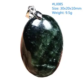 

Top Natural Green Seraphinite Necklace Pendant Jewelry For Woman Lady Man Lucky Crystal Oval Beads Silver Gemstone Jewelry AAAAA