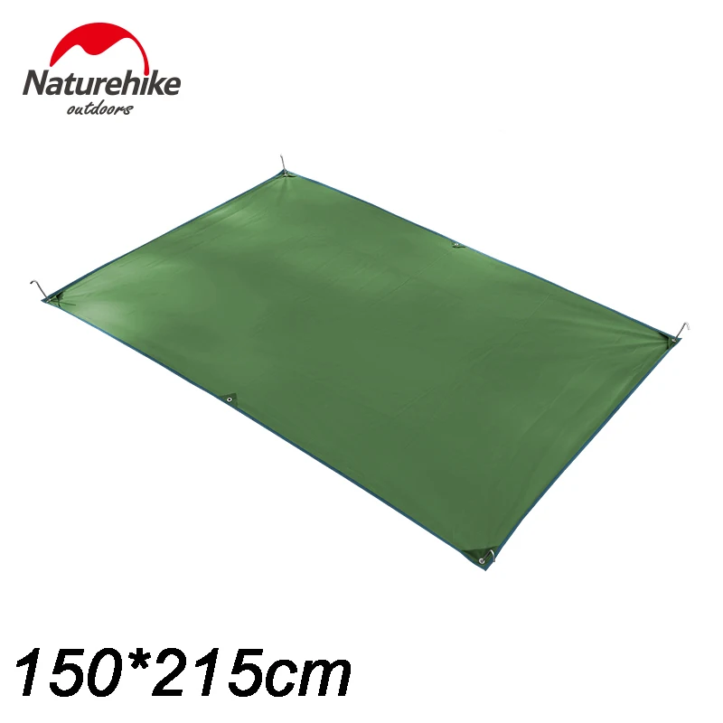 NatureHike 2-3 человек водонепроницаемый PU покрытие высокое качество 210T Оксфорд материал Кемпинг Пикник пляж коврик палатка крыша брезент - Цвет: green S