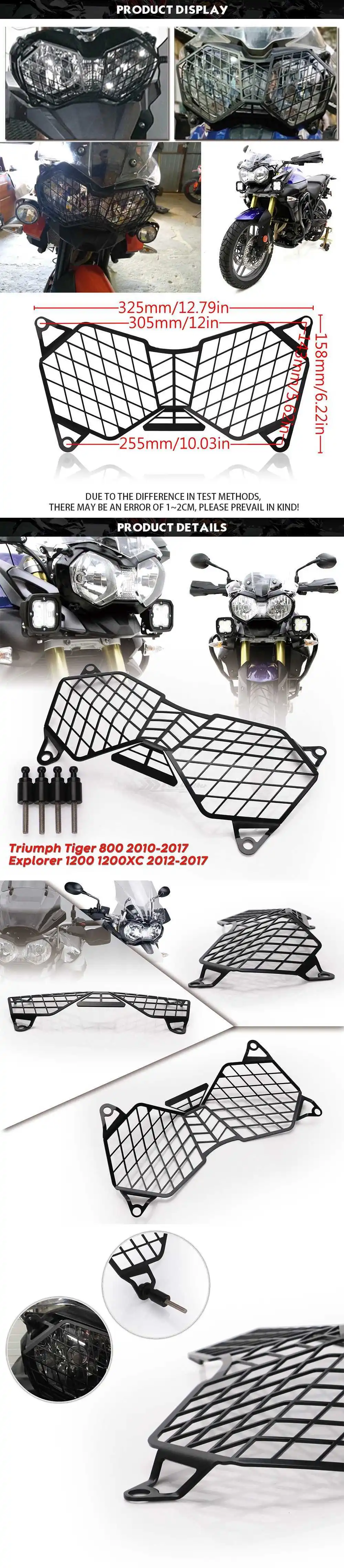 Мотоциклетный головной светильник, решетка, светильник, защитный кожух для Triumph Tiger 800 2010-& Explorer 1200 12-17 протектор